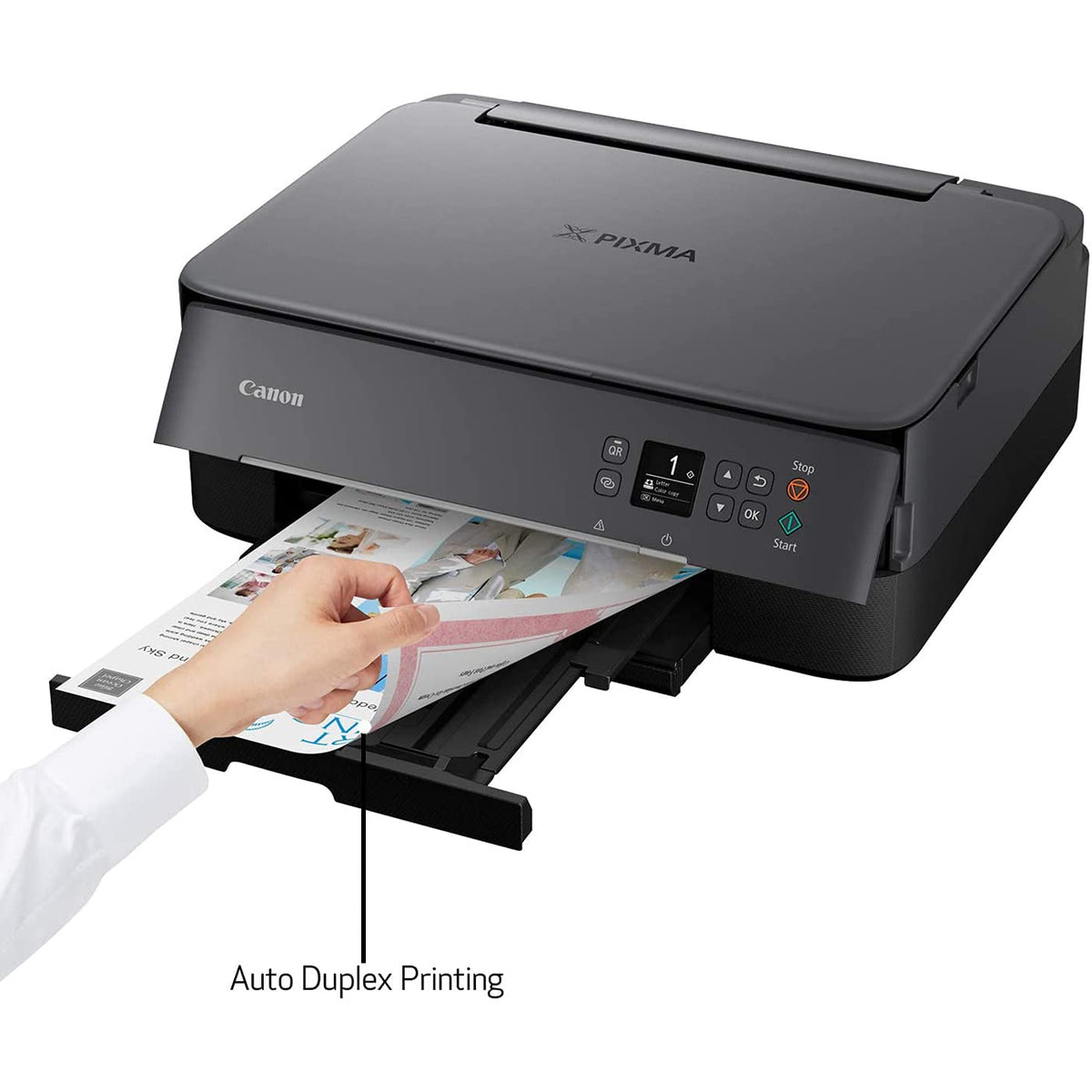 Canon PIXMA TS6420a rear paper support enables versatile media