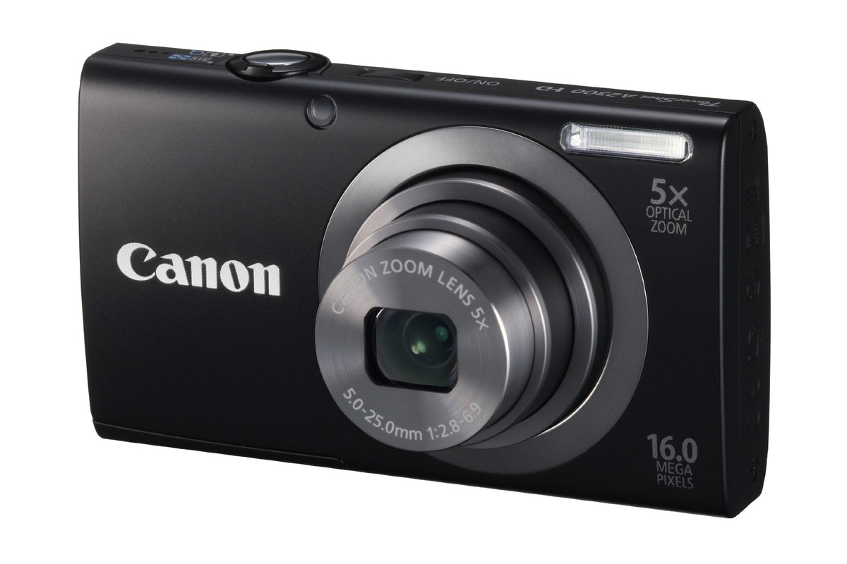Canon PowerShot A2300 IS back view with 2.7-inch LCD for easy framing.