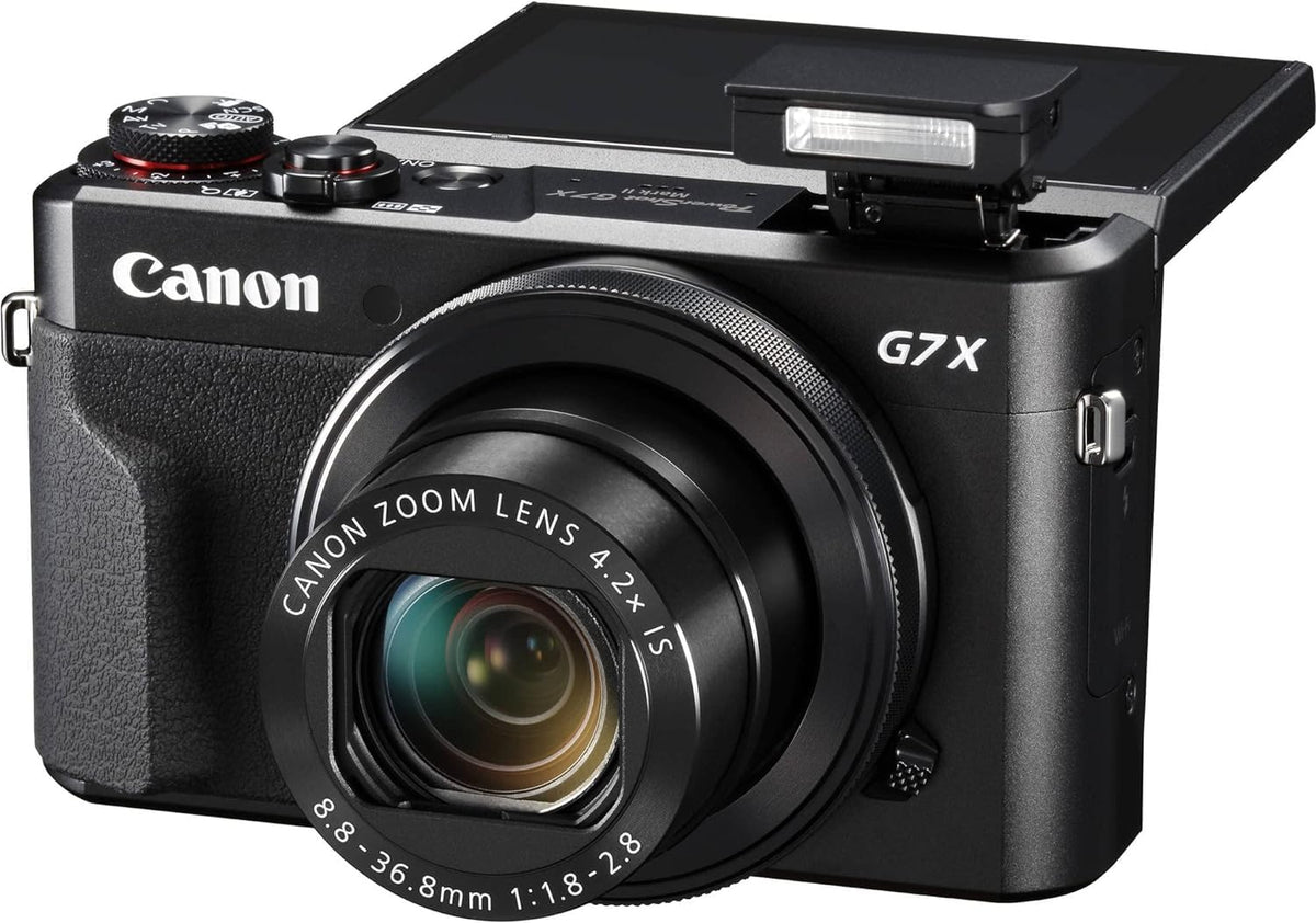 Canon PowerShot G7 X Mark II renewed side view for easy grip.
