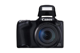 Canon PowerShot SX400 records 720p video with a dedicated movie button.