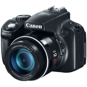 Canon PowerShot SX50 HS with 50x zoom for versatile distant-subject photography.