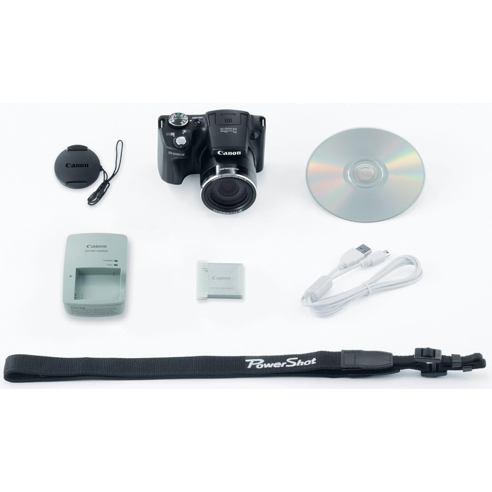 Canon PowerShot SX500 720p HD video with stereo sound for shareable clips.