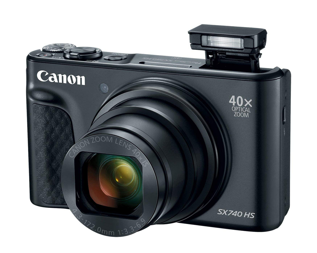 Canon PowerShot SX740 with Wi-Fi and Bluetooth for quick sharing.