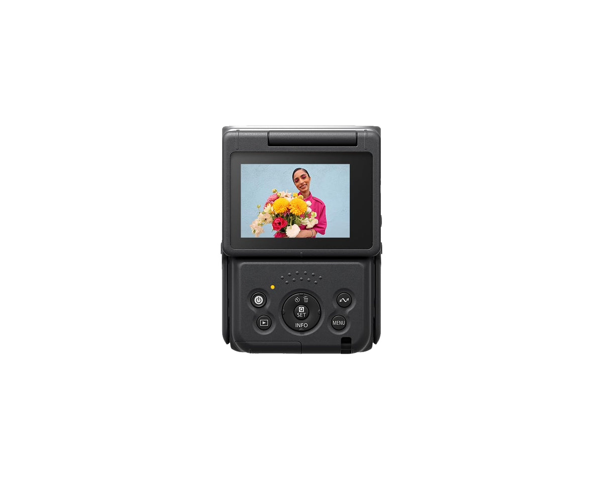 Canon PowerShot V10 4K video enables crisp, detailed on-screen content.