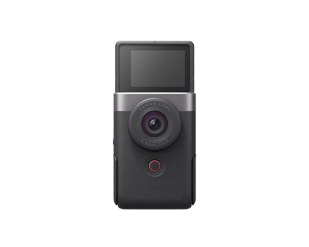 Canon PowerShot V10 external mic port supports upgraded audio setups.