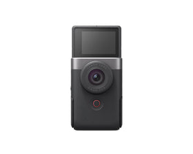 Canon PowerShot V10 external mic port supports upgraded audio setups.