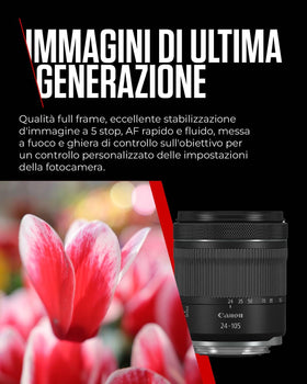 Canon RF 24-105mm f/4-7.1 IS STM center-focus-macro captures close-ups with detail.