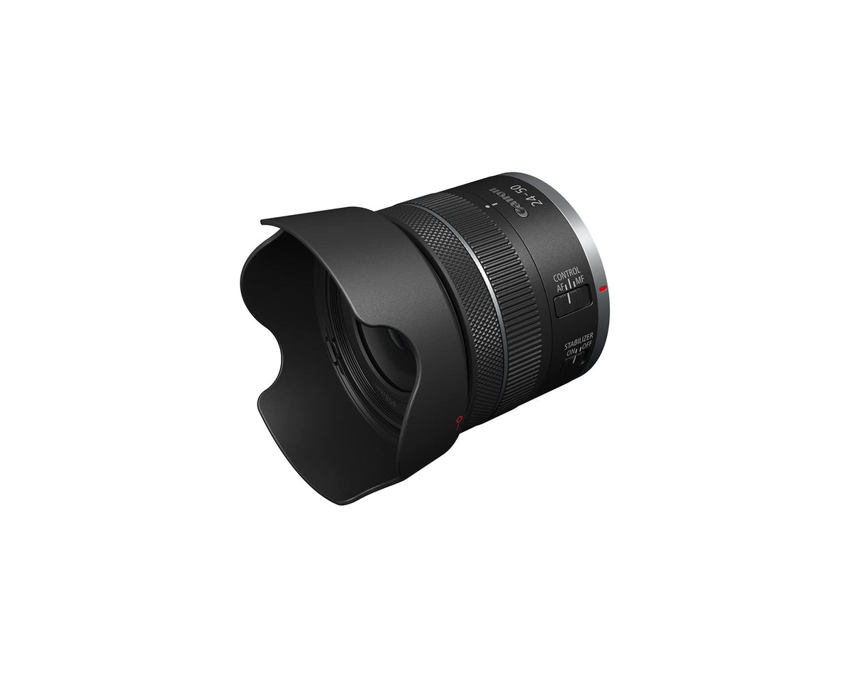 Canon RF24-50mm lens in use for vlogging and everyday shoots.