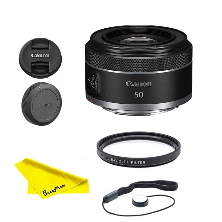 Canon RF50mm F1.8 STM lens for Canon RF mount, ideal for portraits and low-light photography.
