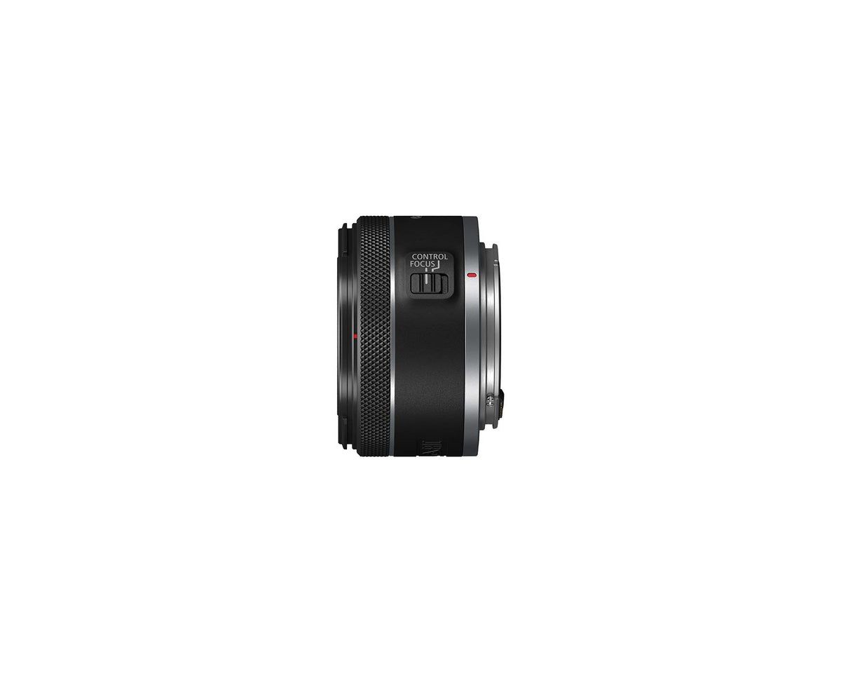 Canon RF50mm F1.8 STM mounted on a Canon full-frame mirrorless camera for quiet AF