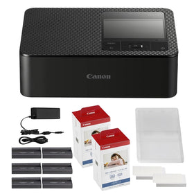 Canon SELPHY CP1500 printer in black, front view for home use.