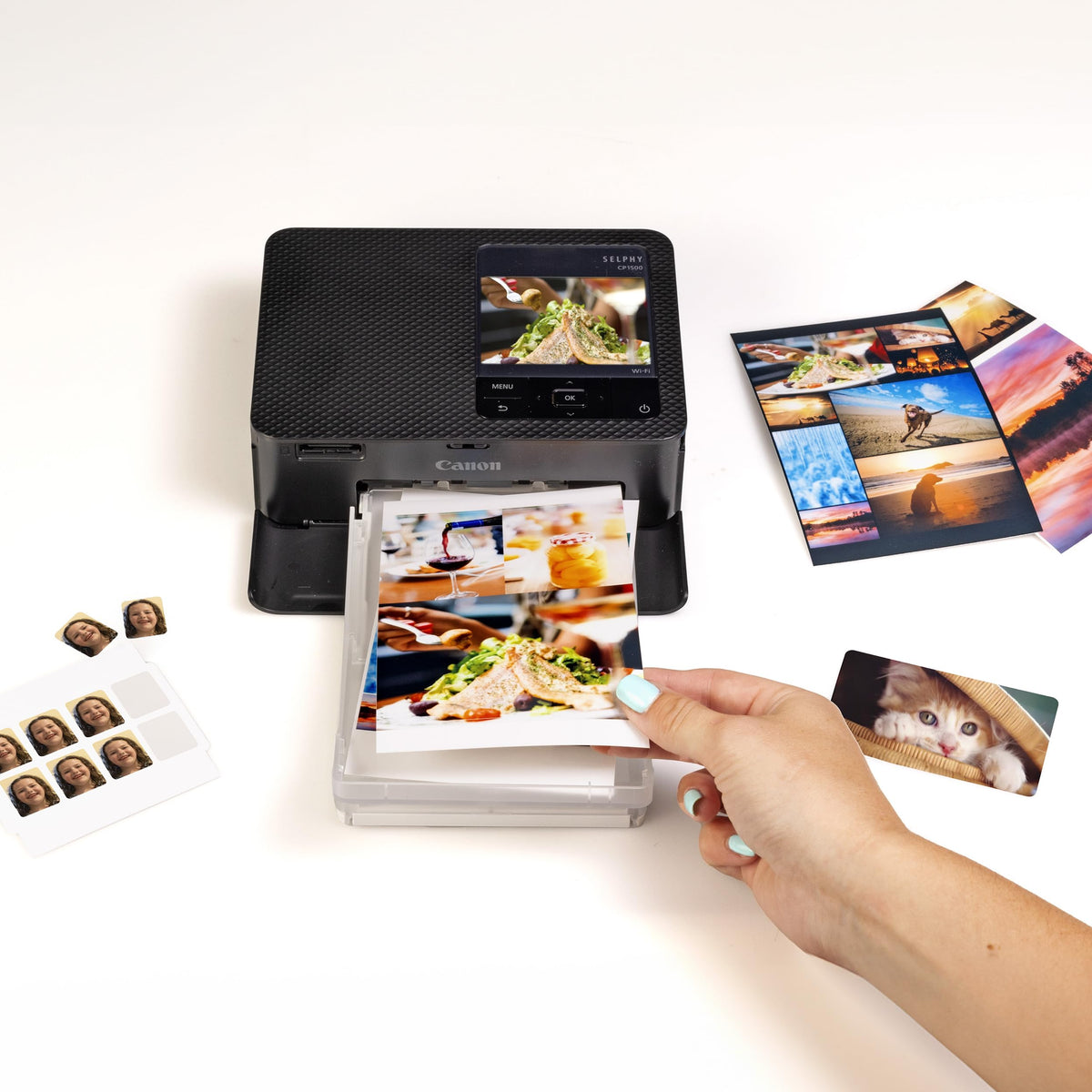 Canon Selphy CP1500 wireless connectivity for easy mobile printing.