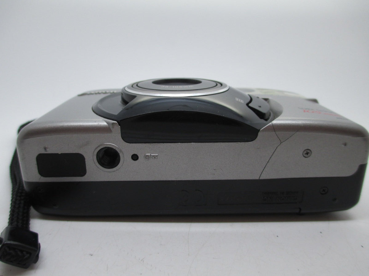 Canon Sure Shot 105 compact body fits easily in a bag.