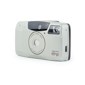 Canon Sure Shot 60 Zoom side view shows 38-60mm zoom for flexible framing.