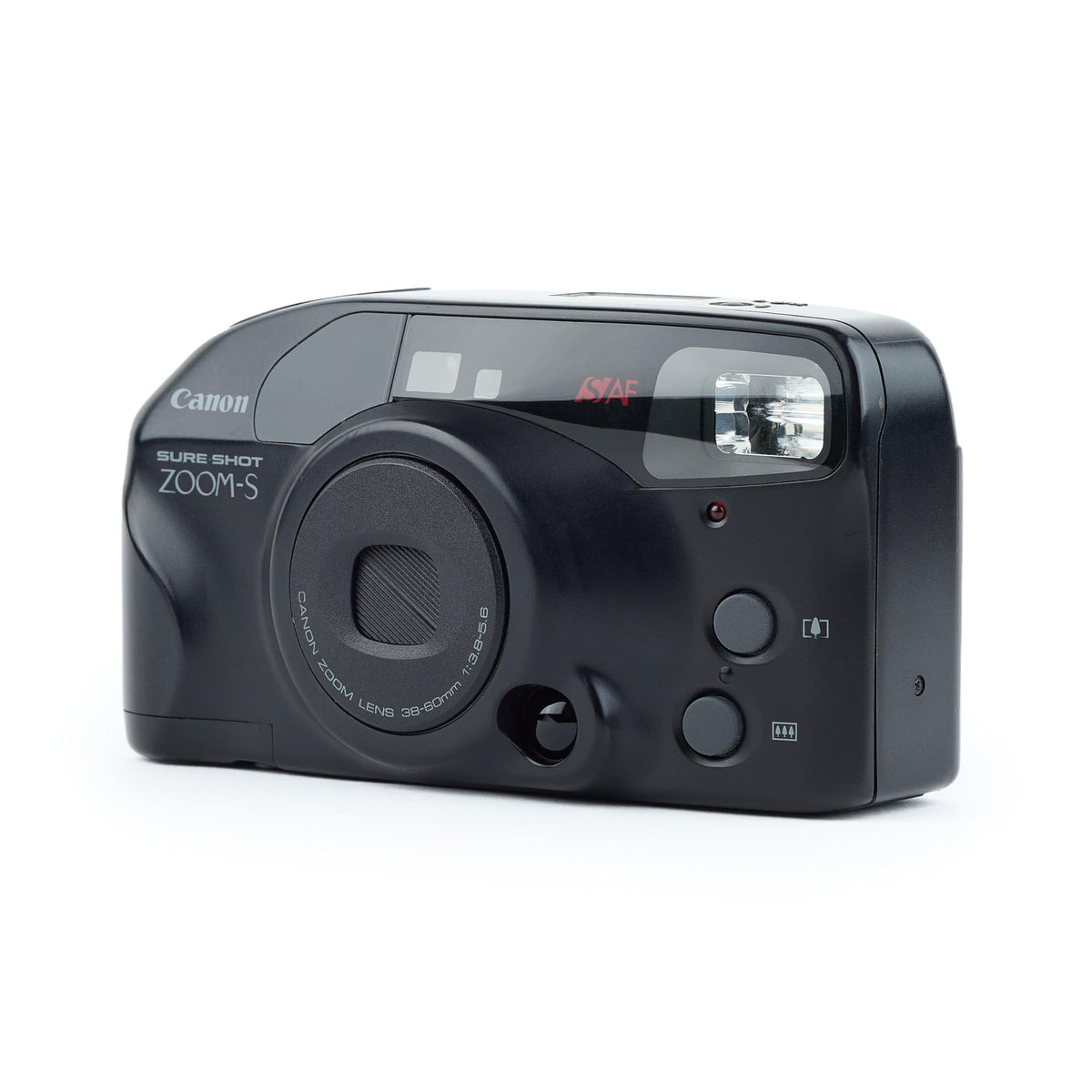 Canon Sure Shot Zoom-S 38-60mm back view with accessible controls