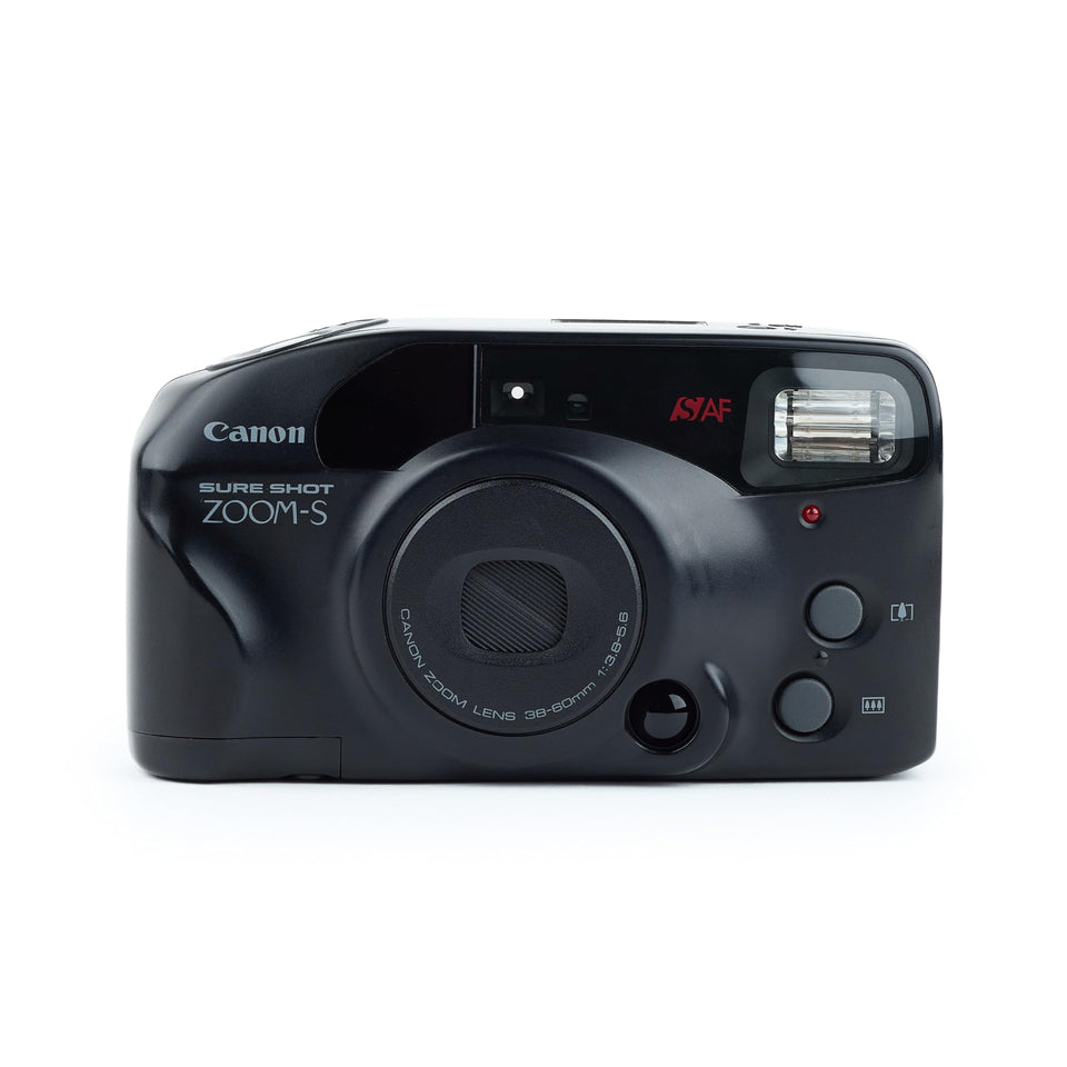 Canon Sure Shot Zoom-S 38-60mm front view showing compact design and ease of use