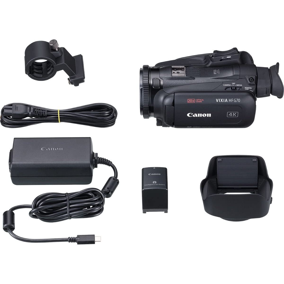Canon VIXIA HF G70 on-screen time stamp shows accurate recording data.