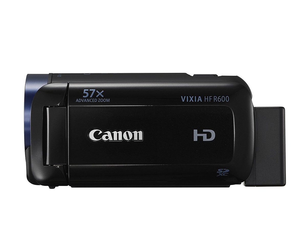 Canon VIXIA HF R600 3-inch touchscreen for easy on-screen controls.