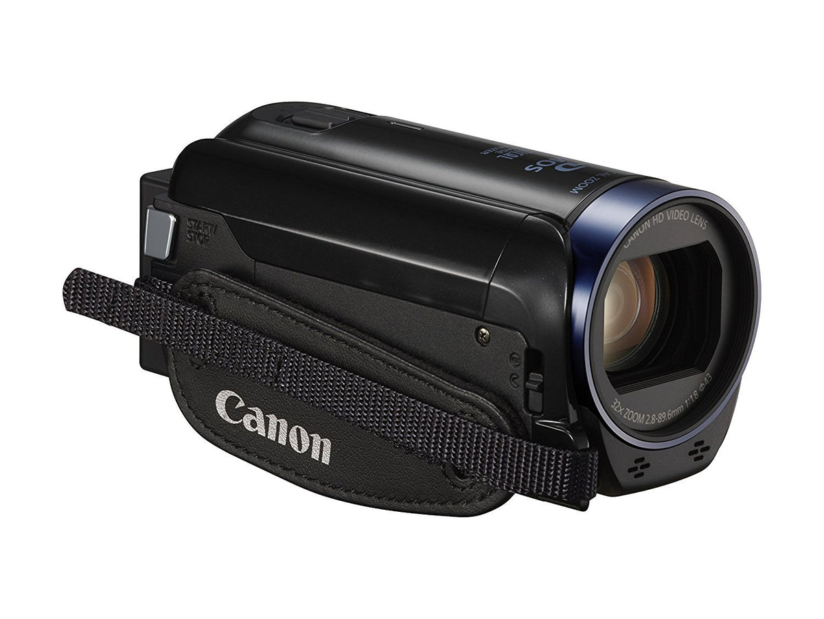 Canon VIXIA HF R600 back panel shows easy-access controls for quick setup.