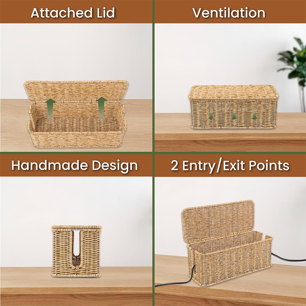 Cantalop box open showing power strip and organized internal layout