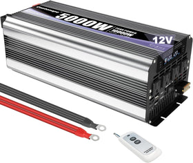 Cantonape 5000W inverter front view shows rugged build and ready power.