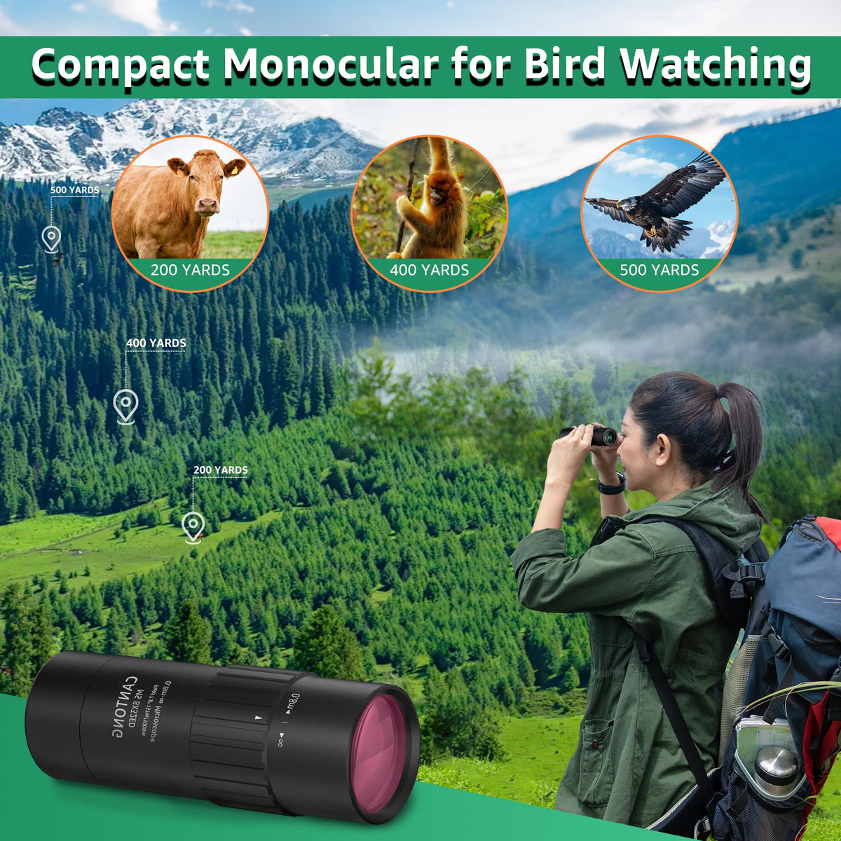 Cantong 8x32mm monocular hand strap aids secure handling during outdoor activity