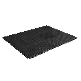 CAP Barbell Exercise Mat with diamond plate texture for cushioned, non-slip workouts.