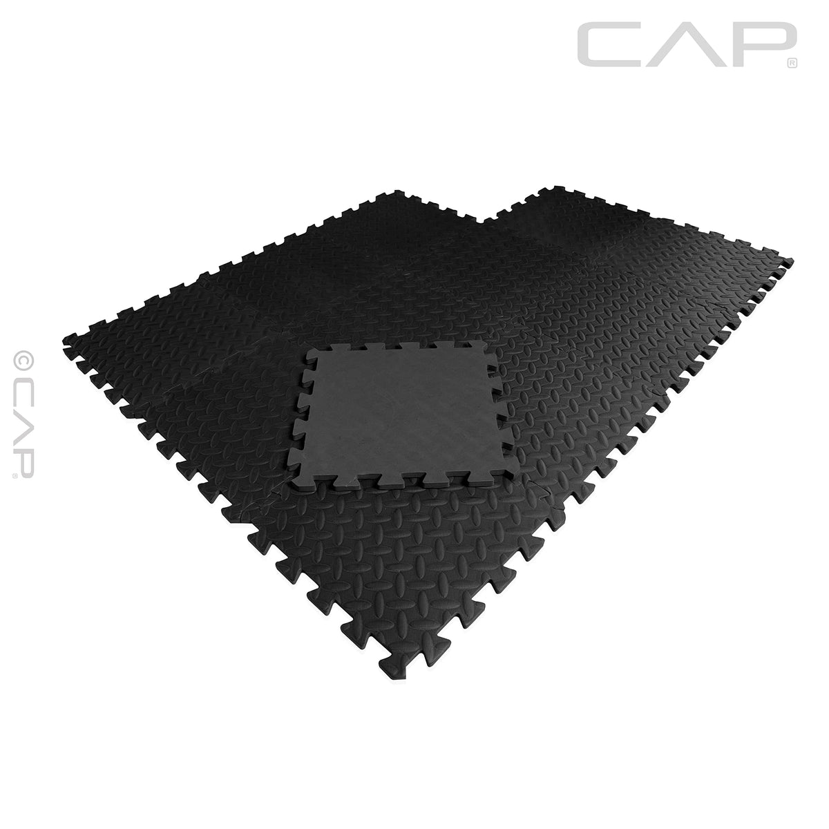 CAP Barbell half-inch thickness provides a soft, supportive exercise surface.