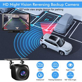 Capapro backup camera close-up with waterproof housing for reliable night vision