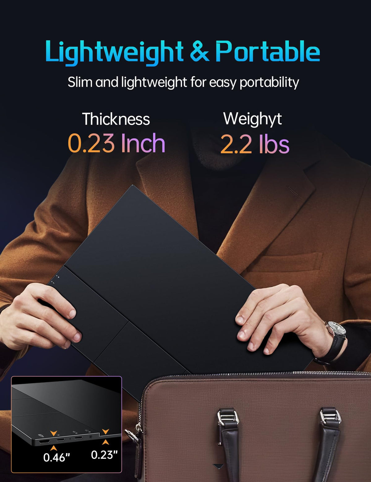 CAPERAVE 17.3-inch monitor kickstand, adjustable viewing angle for comfort.