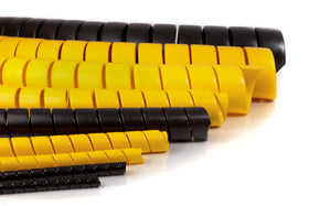 Caplugs SPPC black hose protector close-up highlights dense HD-PE material.