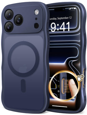 CAPRARO front view dark blue case showing slim profile and style benefit