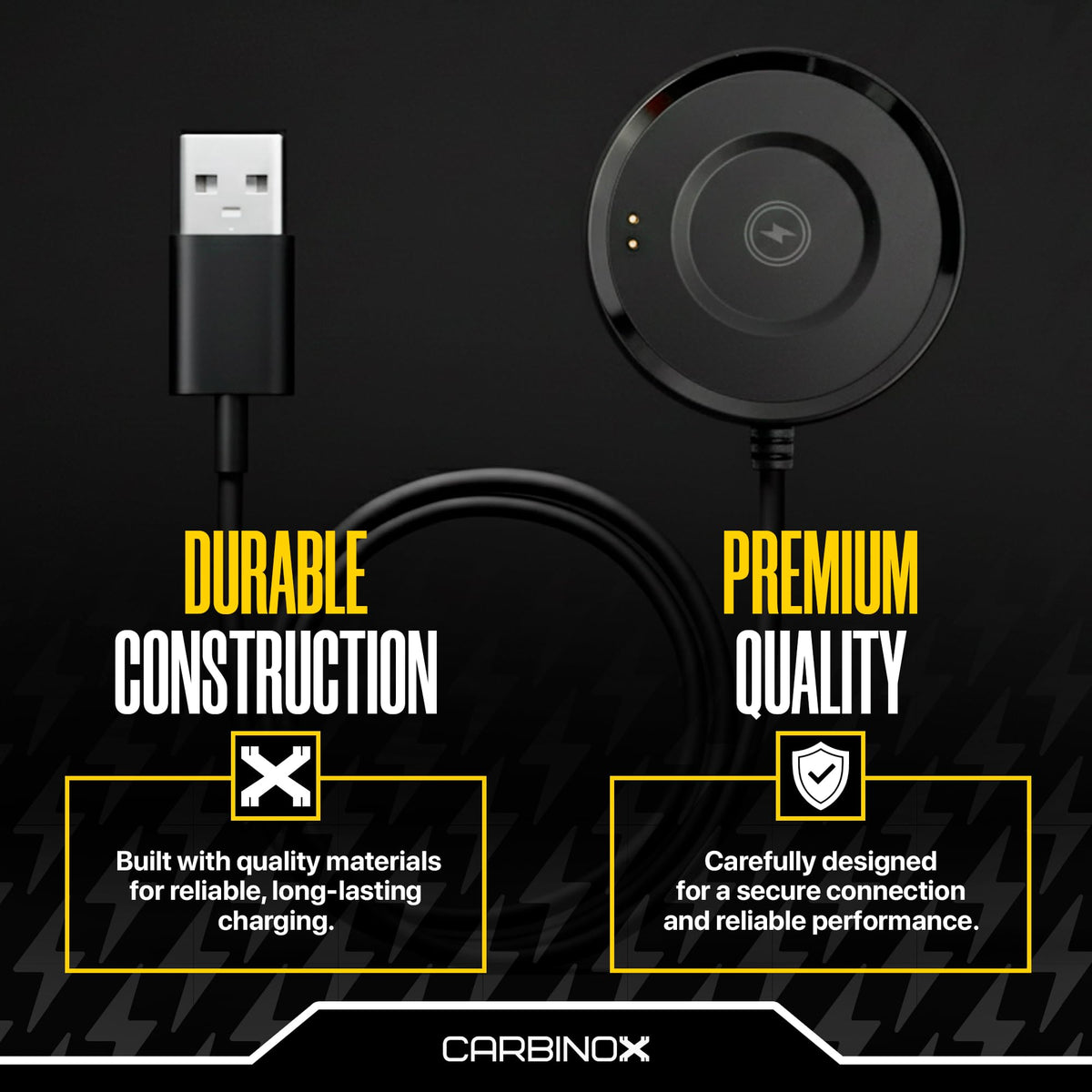 Carbinox USB charger Blaze R on desk demonstrates reliable functionality