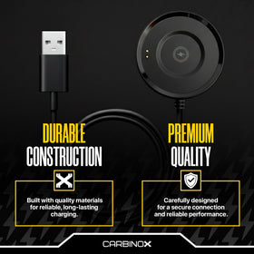 Carbinox USB charger Blaze R on desk demonstrates reliable functionality