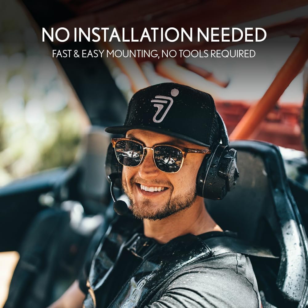 Cardo Packtalk Edgephone ORV all-terrain performance on sand and mud.