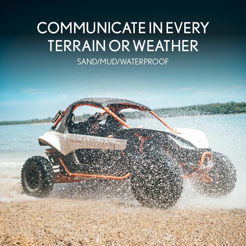 Cardo Packtalk Edgephone ORV with JBL 40mm speakers delivering clear sound.