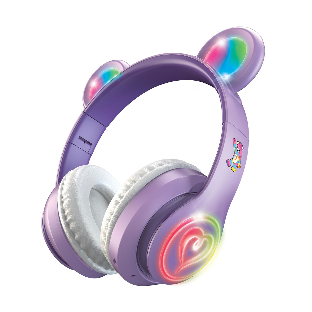Care Bears wireless headphones with light-up ears for vibrant kid-friendly listening