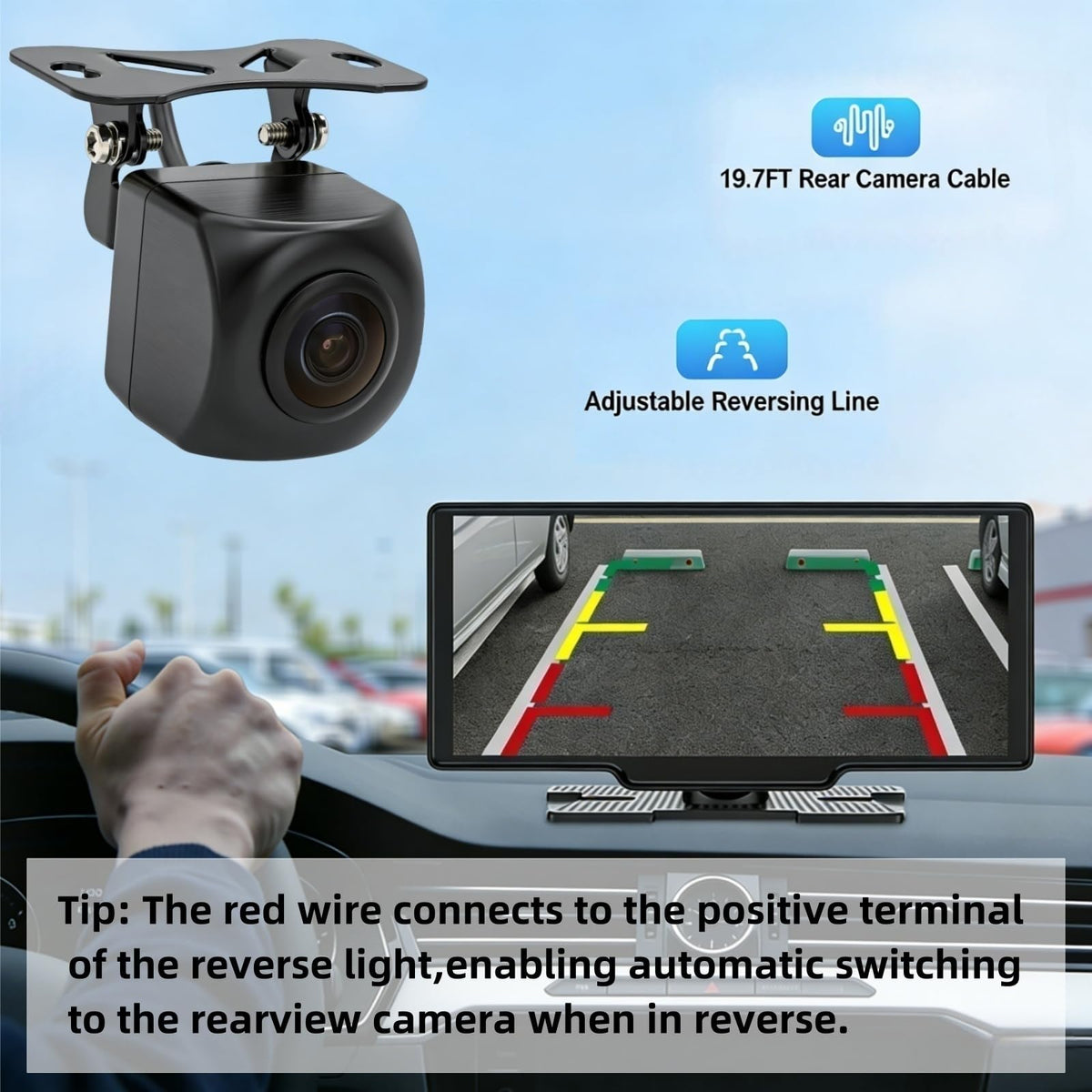 CARKOOL 160-degree view for wide rear awareness
