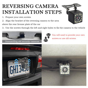 Carleef 12V car system backup camera compatible with 12V vehicles for universal use.
