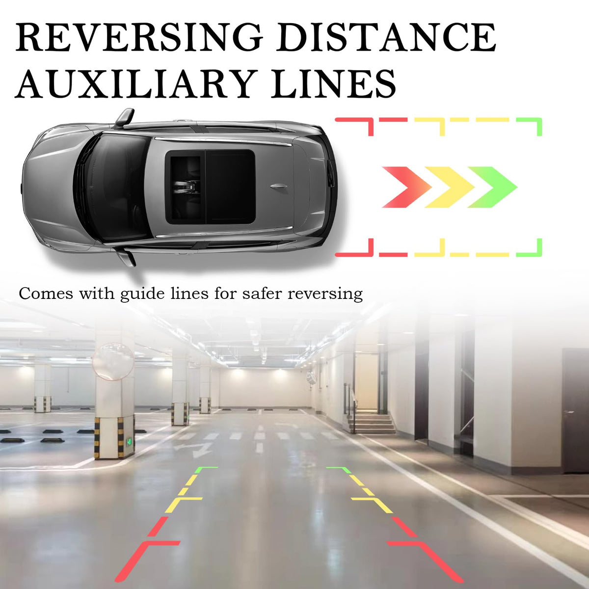 Carleef distance guidance with reverse track aids cautious parking maneuvers.