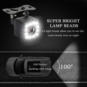 Carleef wide-angle backup camera 150-degree view for wider rear visibility.