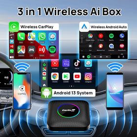 Carlinkit AI Box Android 13 interface enables wireless or dual-system switching.