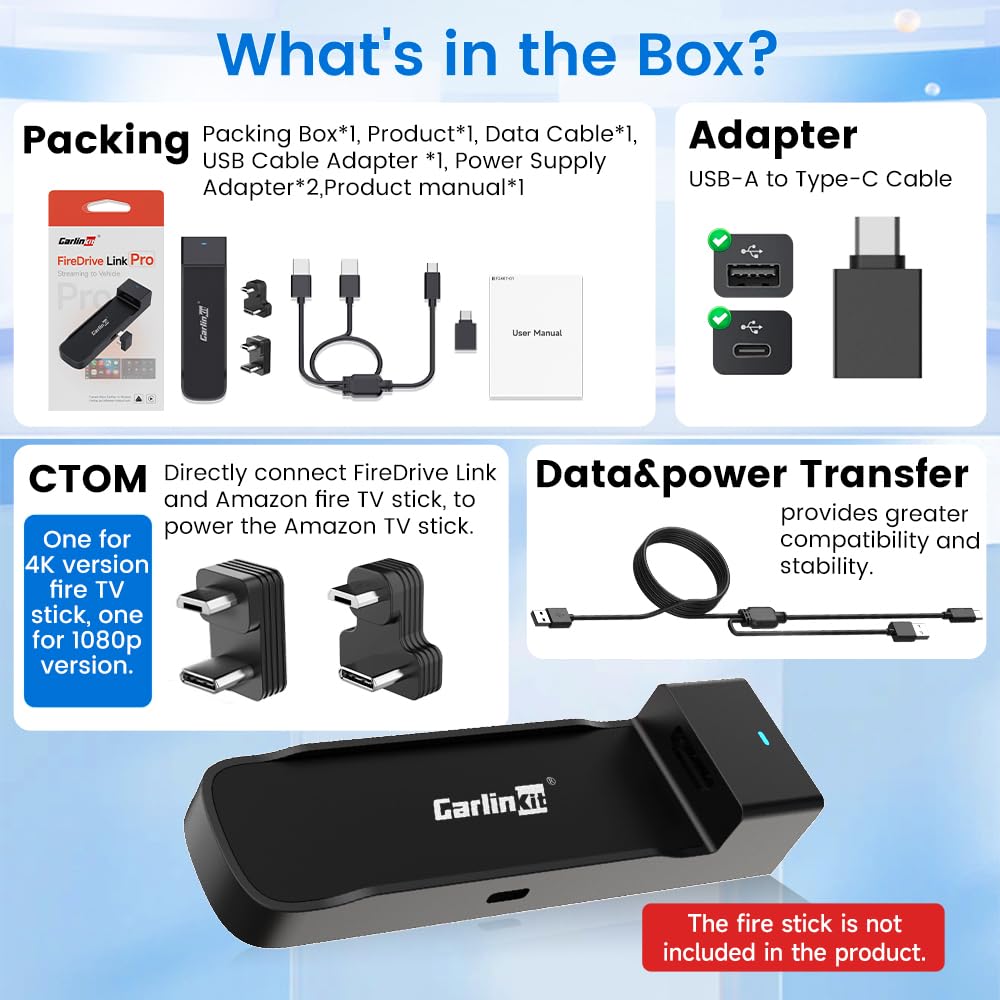 Original car screen compatibility with Carlinkit FireDrive Link Pro