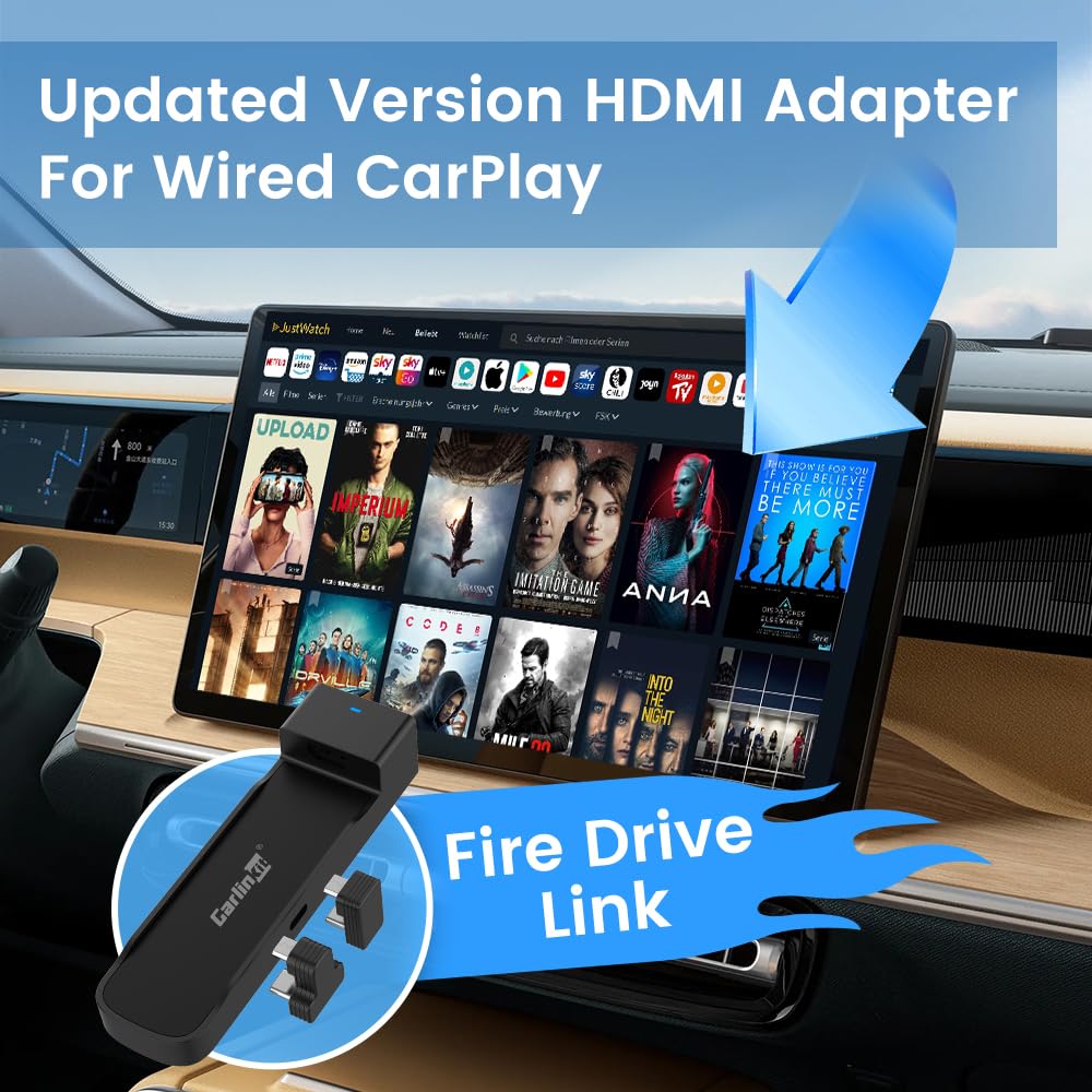 Carlinkit FireDrive Link Pro USB-C power and Y-cable for power and data