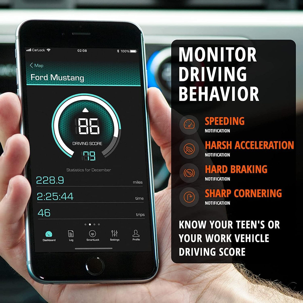 CarLock battery health alerts help anticipate electrical issues.
