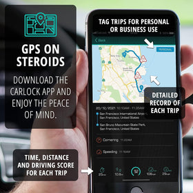 CarLock driver score interface highlights driving behaviour in real time.