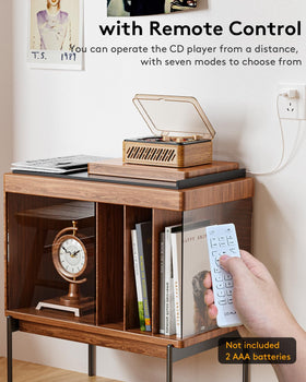 CARONSORT lifestyle on shelf in living room delivering retro look and modern connectivity