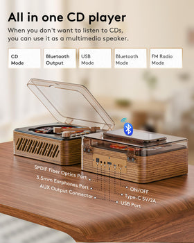 CARONSORT remote and controls detail enabling simple bass and playback adjustments