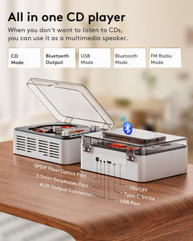 CARONSORT remote and front controls displayed for quick bass and playback adjustments