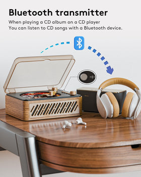 CARONSORT top-loading CD open with disc inserted for quick media access
